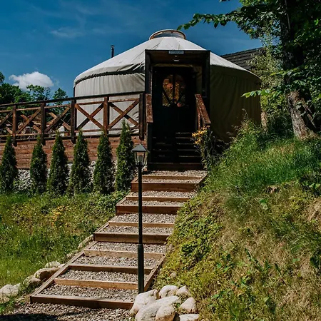 בית נופש Jurta Na Wypasie - Luksusowy Namiot Z Widokiem Na Gory - Jacuzzi, Sauna, Split Ac, Private, Star View זקופאנה