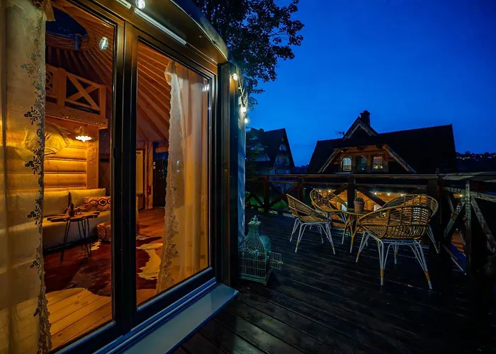 Jurta Na Wypasie - Luksusowy Namiot Z Widokiem Na Gory - Jacuzzi, Sauna, Split Ac, Private, Star View بيت للعطل زاكوباني